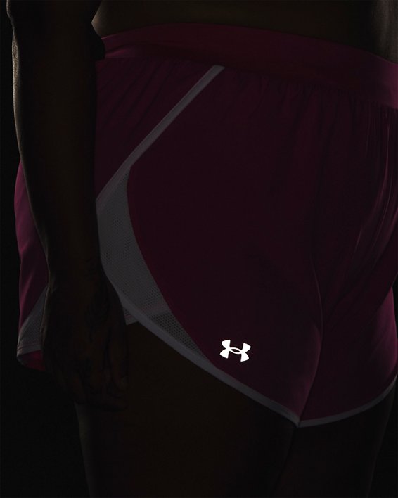 Women's UA Fly-By 2.0 Shorts, Pink, pdpMainDesktop image number 3
